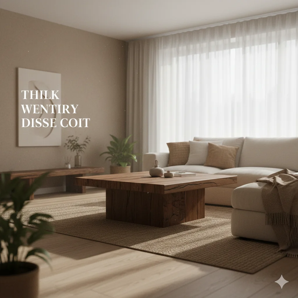 Sala con muebles rústicos